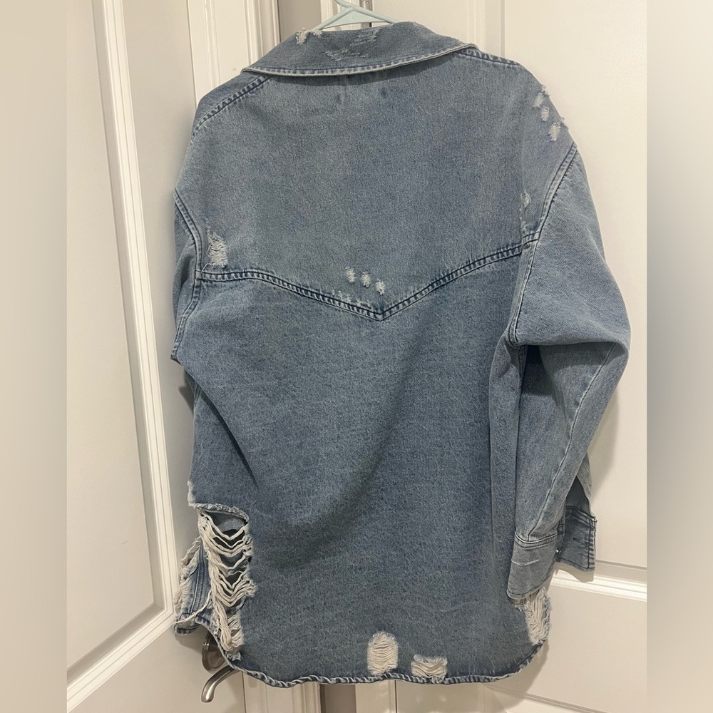 Distressed Jean Jacket - Picture 2 of 3